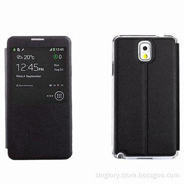 Leather Case for Samsung Galaxy Note III 3 N9000 S View Stand Function